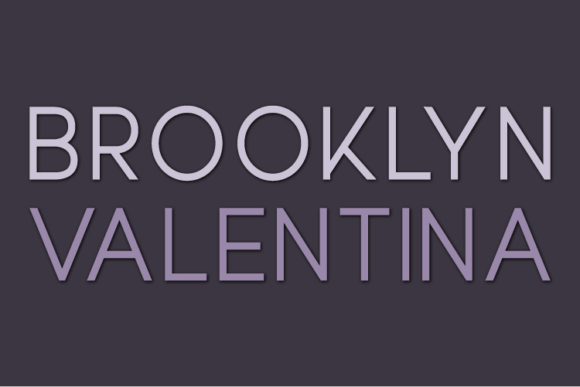 Brooklyn Valentina Font