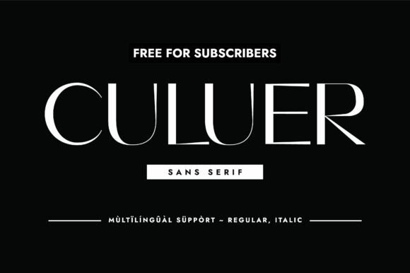 Culuer Font: Elegant Sans Serif for Editorial Design