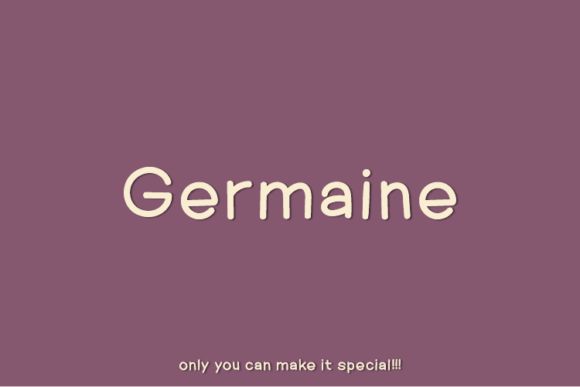 Germaine: A Unique Sans Serif
