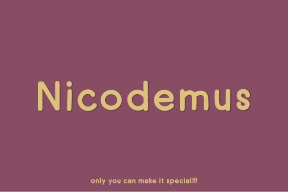 Nicodemus: A Unique Sans Serif