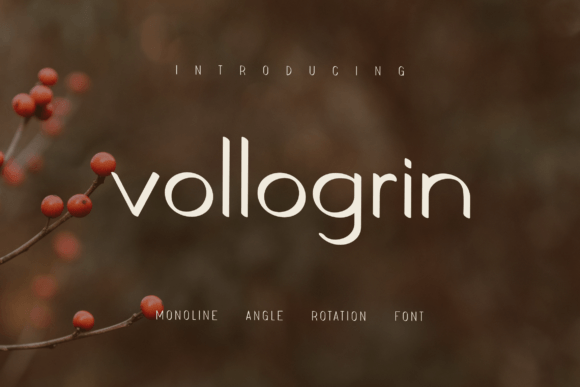 Vollogrin: A Brushed Sans Serif for Elegant Design