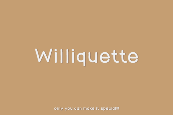 Williquette Font for Business
